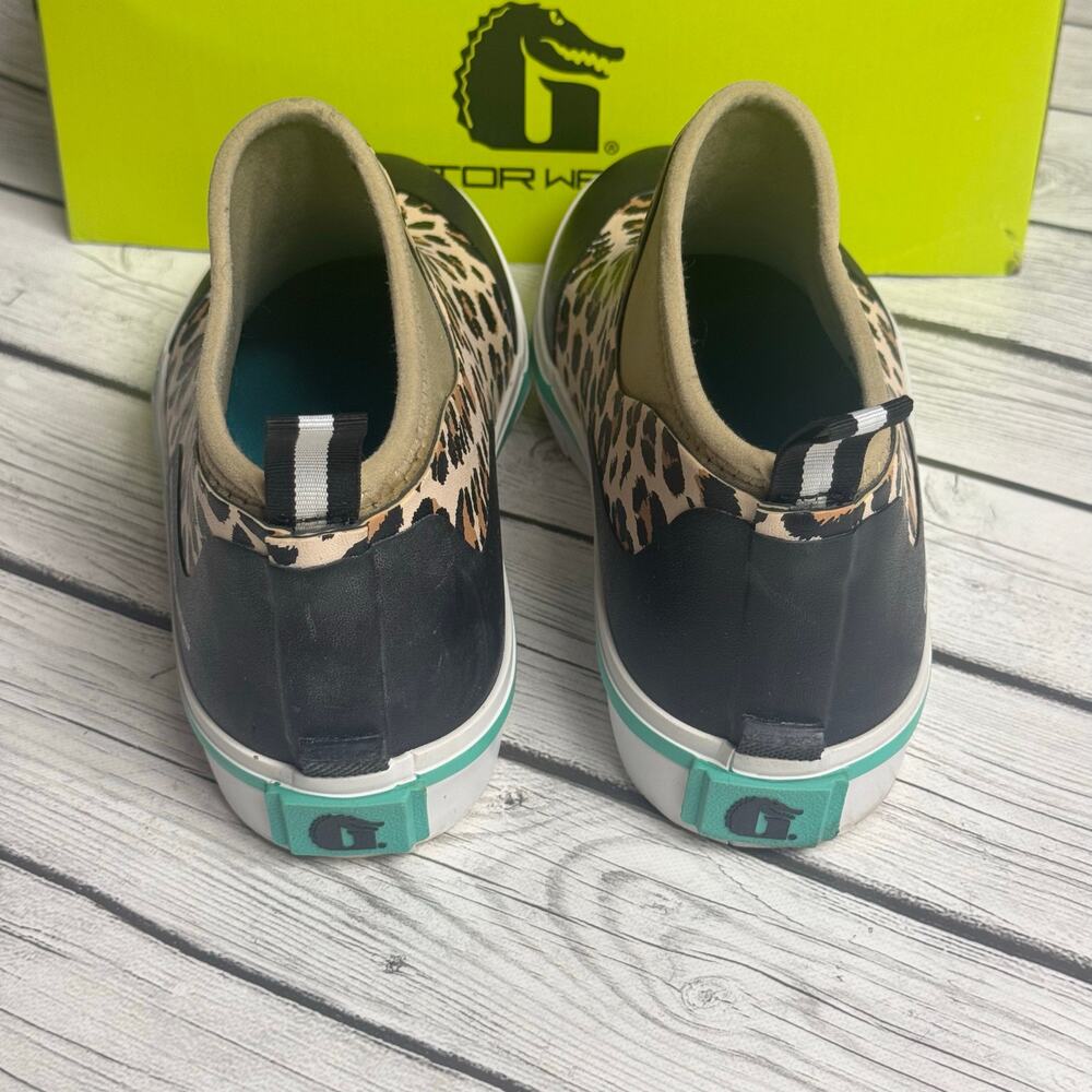 Gator Wader Camp Boots | Womens - Leopard/Aqua Size 9 - Picture 6 of 8